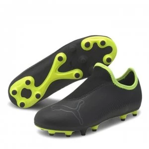 Image of Puma Finesse Firm Ground Football Boots - Black/FluYellow