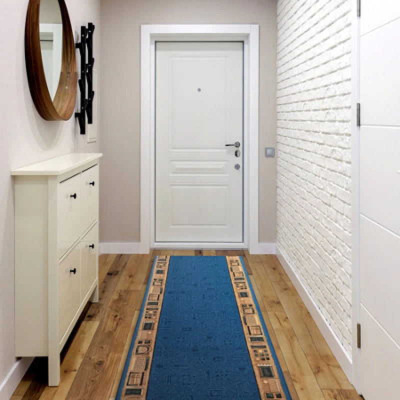 Image of RugsX Runner Anti Slip Jena Blue 100Cm 100X100 Cm