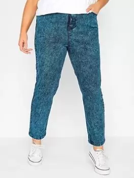 Image of Yours Acid Wash Mom Jean - Blue Size 18, Women