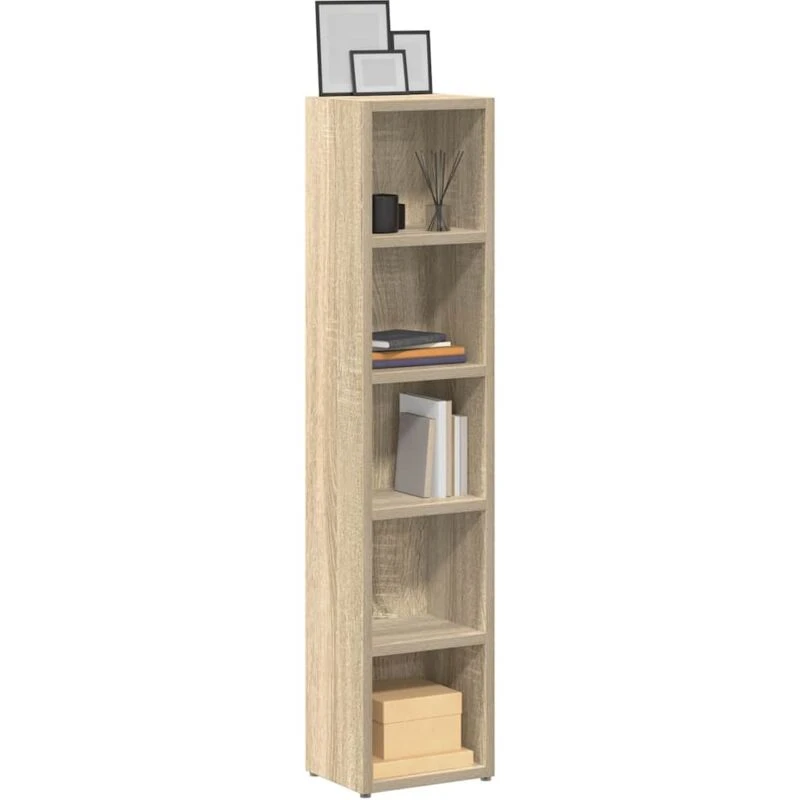 Image of VIDAXL Vidaxl - cd Cabinets 2 pcs Sonoma Oak 21x16x93.5cm Engineered Wood 8720286086438