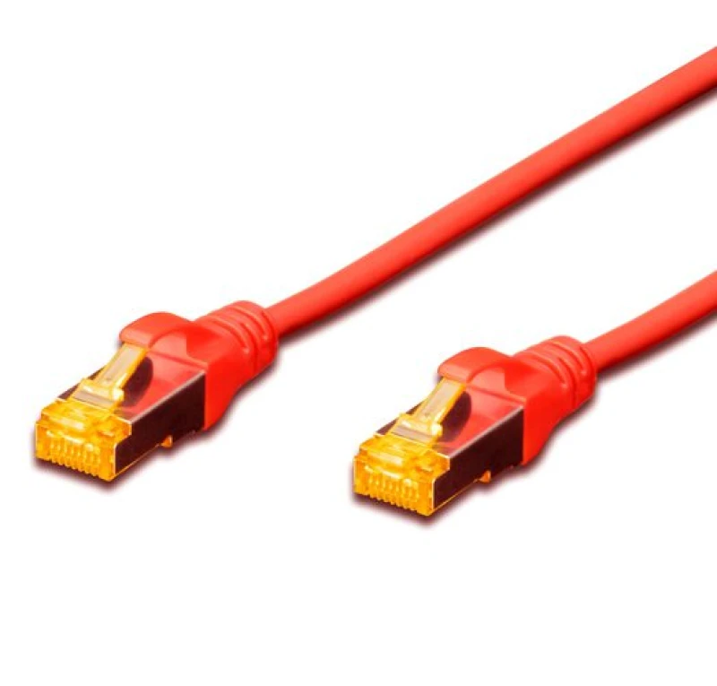 Image of FDL 1M CAT.6a 10GB S-FTP LSZH PATCH CABLE - RED