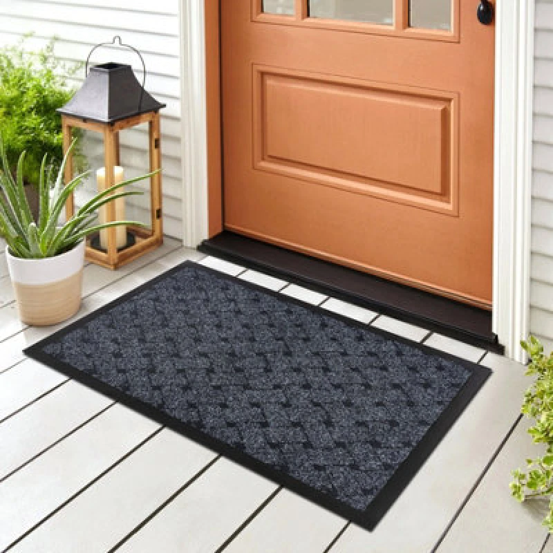 Image of RugsX Doormat Antislip Vectra 0900 Outdoor, Indoor Anthracite 40X60 Cm