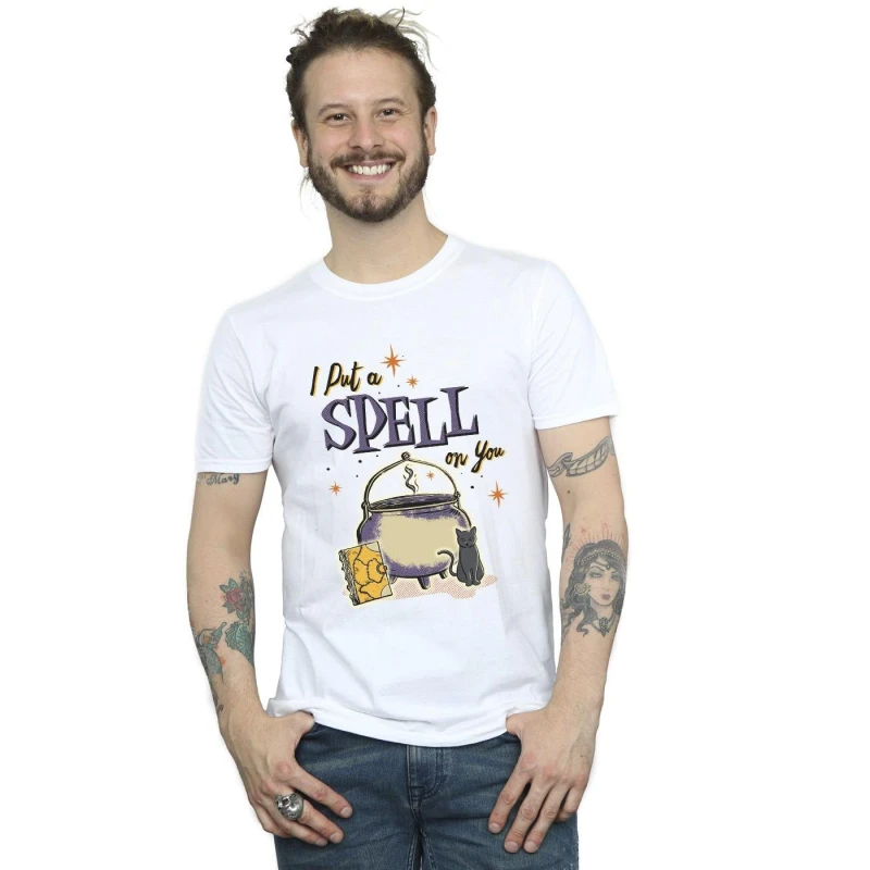 Image of Disney Men Hocus Pocus Spell On You T-Shirt in White Size: Small White S Male 5063153039285