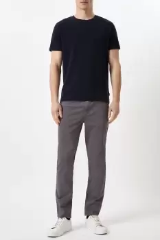 Image of Mens Slim Fit Charcoal 5 Pocket Chino Trousers