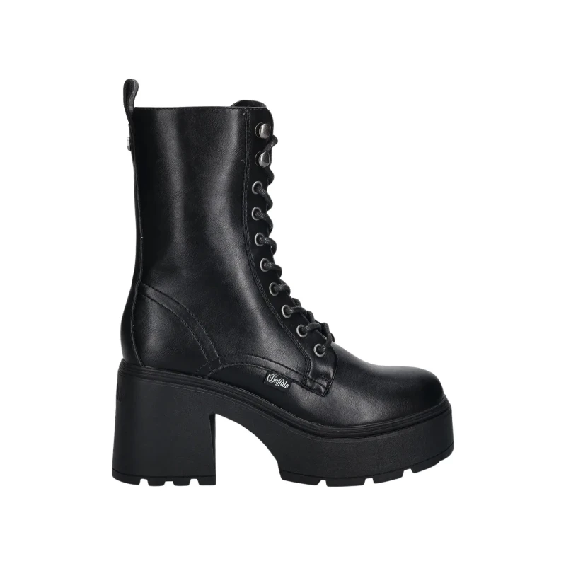Image of Buffalo Womens boots Buffalo Mila Lace Up Mid Noir Female 39
