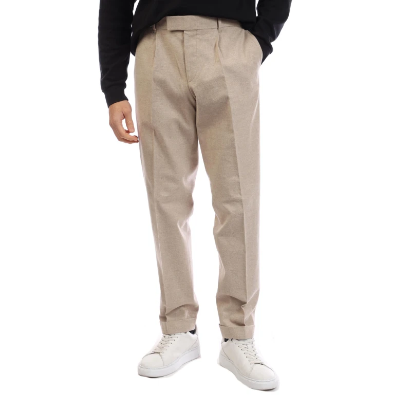 Image of Boss Mens P Genius Straight Leg Trousers Open White male 36