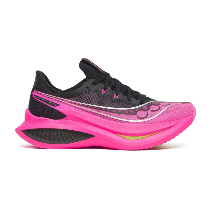 Image of Saucony Endorphin Pro 5 Pink Black SS26 Womens Shoes, Size 42 - EUR