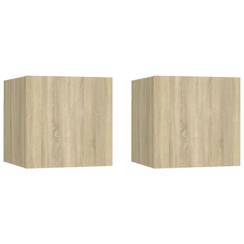 Image of VIDAXL Bedside Cabinets 2 pcs Sonoma Oak 30.5x30x30cm Engineered Wood Vidaxl 8720286579770