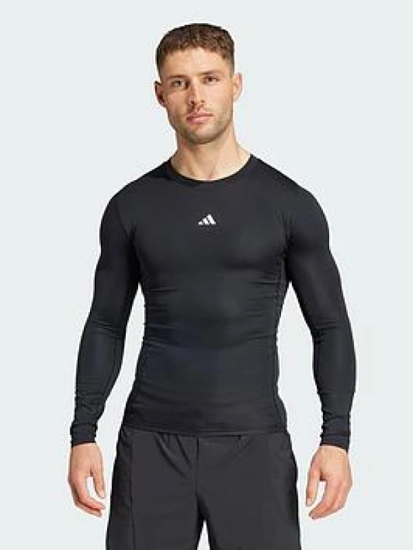 Image of Long sleeve compression jersey adidas Techfit Bleu Male XL