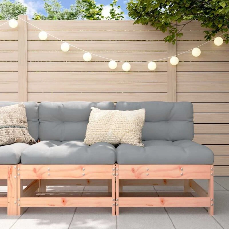 Image of VIDAXL Middle Sofas with Cushions 2 pcs Solid Wood Douglas Vidaxl 8720845802332
