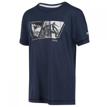 Image of Regatta Blue 'Alvarado V' Active T-Shirt - age 3-4
