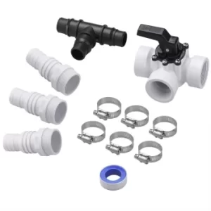 Image of 12 Pieces Bypass Set Swimming Pool Adapter Solar Heating Sand Filter System Pump