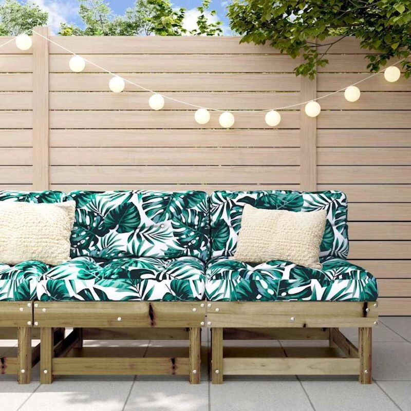 Image of VIDAXL Middle Sofas with Cushions 2 pcs Impregnated Wood Pine Vidaxl 8720845801854
