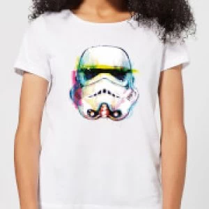 Image of Star Wars Stormtrooper Paintbrush Womens T-Shirt - White - 3XL