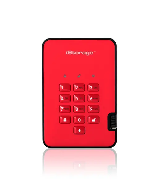 Image of iStorage diskAshur² SSD 16TB Red Secure Portable Solid State Drive |