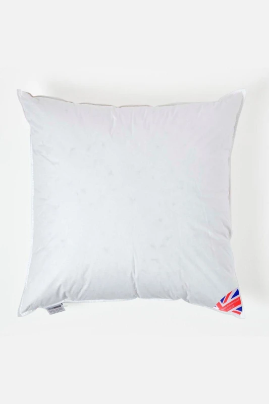 Image of Homescapes Duck Down Cushion Pads Inner Insert Filler Machine Washable 55 X 55cm (22 X 22")