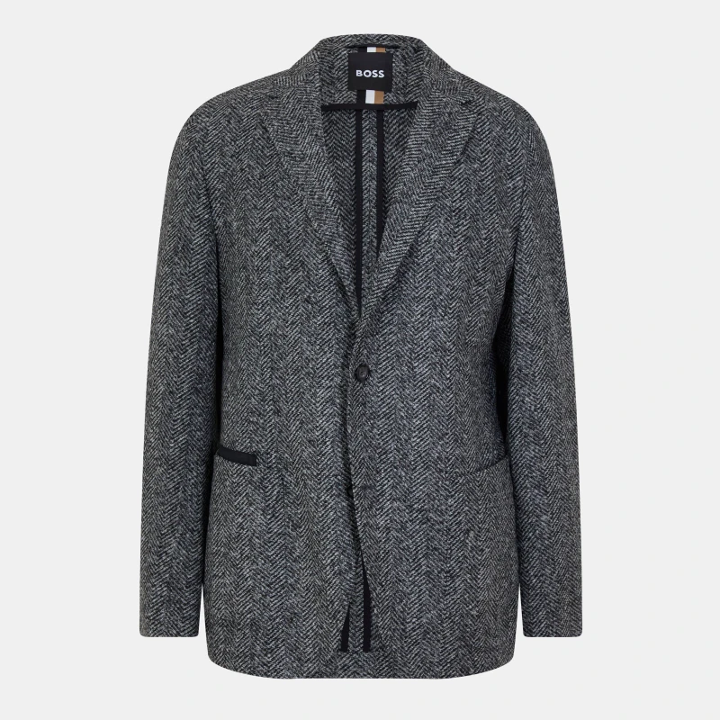 Image of Boss Mens Jaye Formal Jacket Silver male 38 (48)