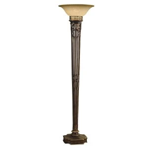 Image of 1 Light Floor Lamp Uplighter Firenze Gold, E27