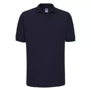 Image of Russell Mens Ripple Collar & Cuff Short Sleeve Polo Shirt (M) (French Navy)