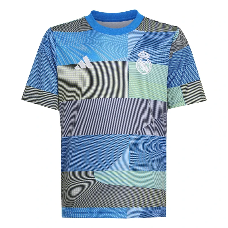 Image of adidas Real Madrid Pre Match Shirt 2025 2026 Juniors Blue male 9-10 Years