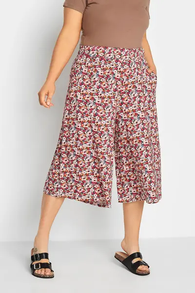 Image of Yours Culotte Shorts Red