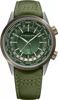 Image of Raymond Weil Watch Freelancer GMT Worldtimer Green