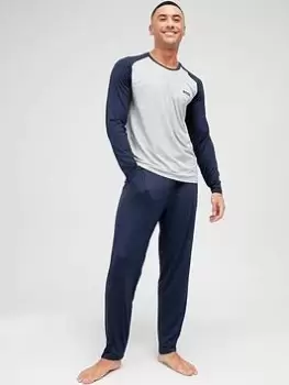 Image of BOSS Bodywear Refined Loungewear Set - Medium Grey, Medium Grey Size M Men