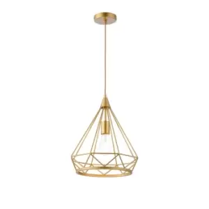 Image of York Large Diamond Ceiling Pendant, E27, Gold