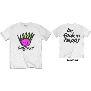 Image of Yungblud - Face Unisex Medium T-Shirt - White