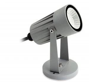 Image of LED 1 Light Outdoor Wall Light & Spike Spot Silver IP44