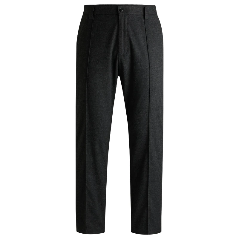 Image of Hugo Randy243 Tapered-Fit Trousers Grey male L