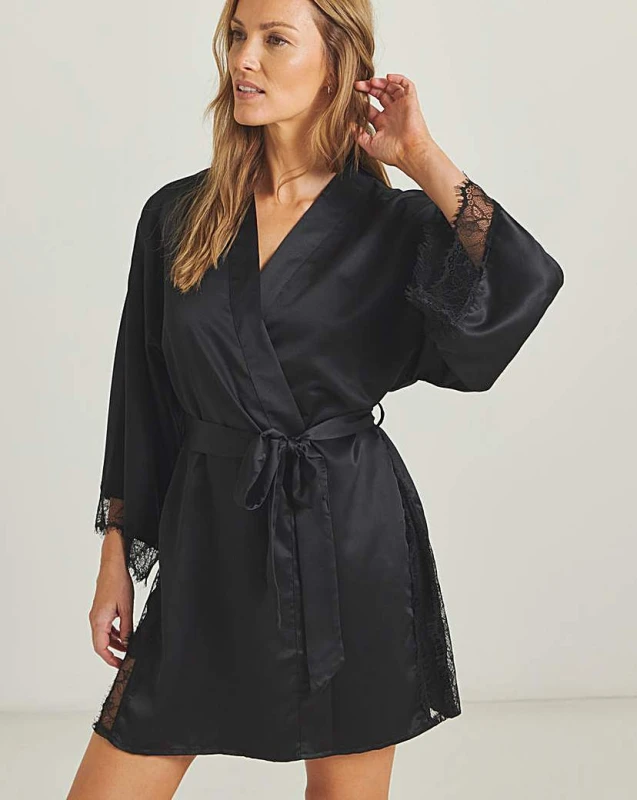 Image of Ann Summers Ann Summers Cherryann Robe Black - Ann Summers - Size: L Black Female L NC12508