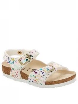 Image of Birkenstock Rio Confetti Sandal - White/Multi, White Multi, Size 8 Younger