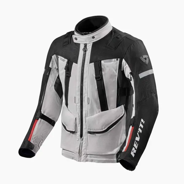 Image of REV'IT! Sand 4 H2O Jacket Silver Black Size 4XL