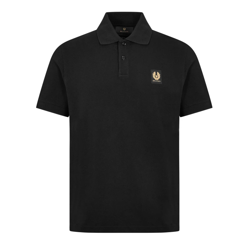 Image of Belstaff Cotton Pique Polo Black male L