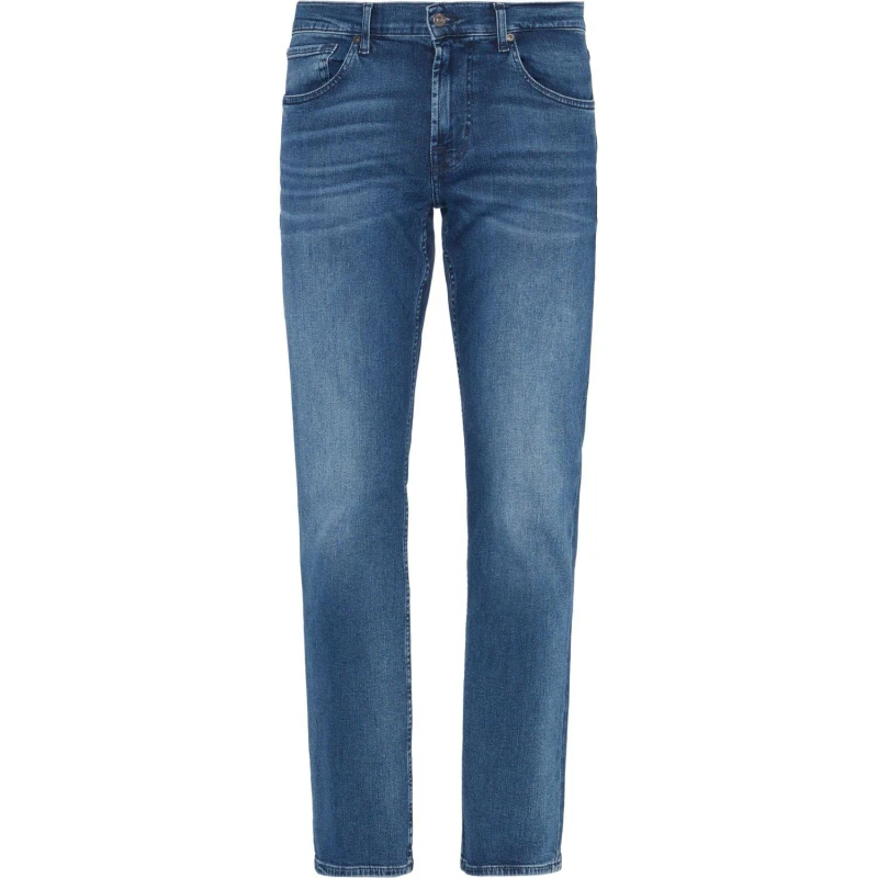 Image of 7 For All Mankind Mens Slimmy Straight Leg Jeans Legend Dk Blue male 36W R