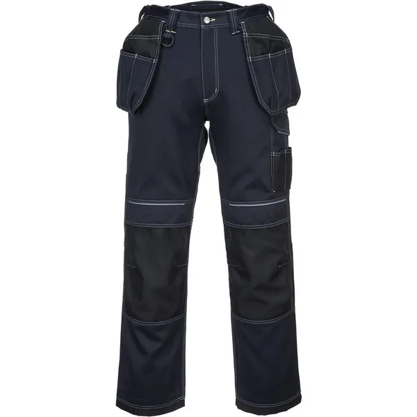 Image of Portwest PW3 Mens Holster Work Trousers T602NBR30 Colour: Navy / Black