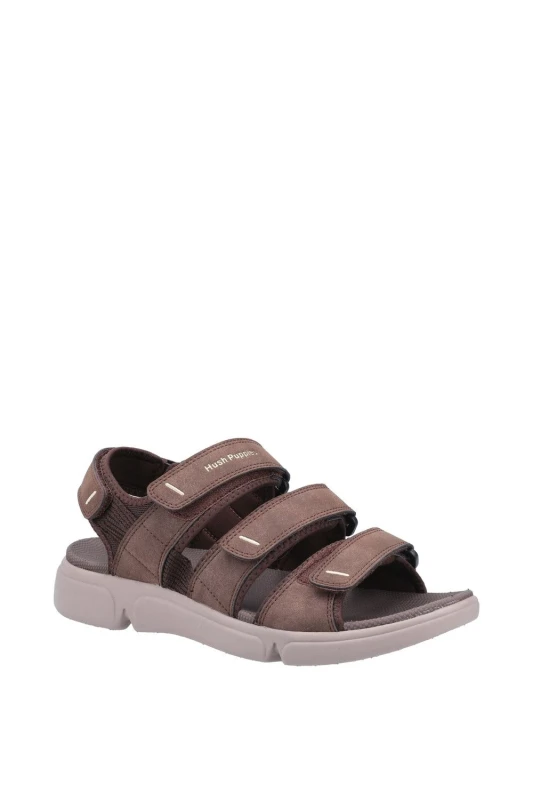 Image of Hush Puppies Mens 'Raul' Sandal Summer in Brown Size: 11 Brown Male 11