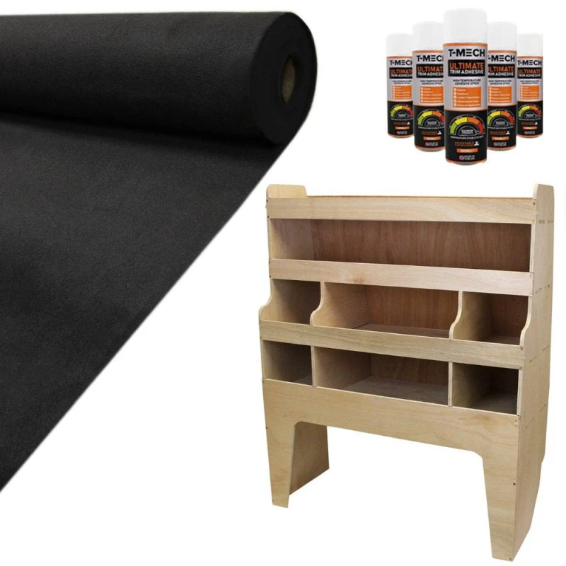 Image of Monster Racking 11Sqm Black Van Lining & Vw Transporter Racking Unit