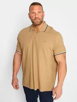 Image of BadRhino Tipped Polo - Brown, Size XL, Men