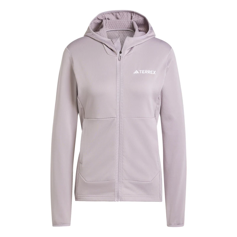 Image of adidas Terrex Xperior Light Fleece Hooded Jacket Womens Preloved Fig female 10 (S)