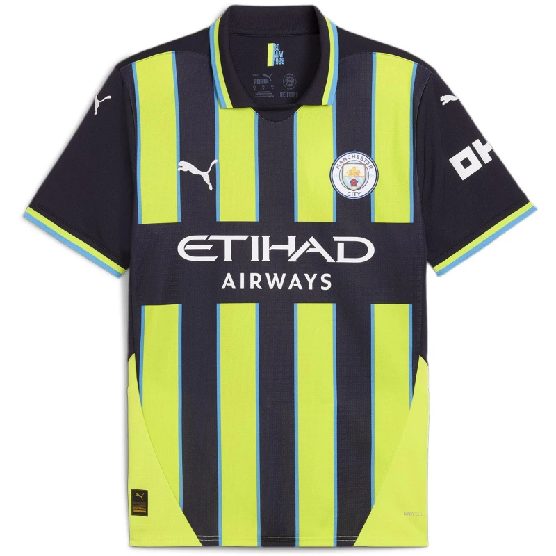 Image of Puma Manchester City Away Shirt 2024 2025 Adults - Yellow Yellow M
