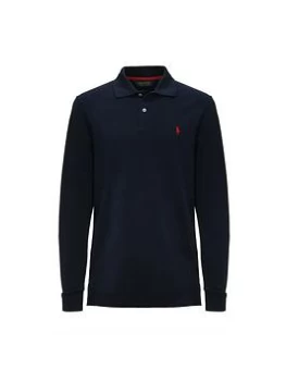 Image of Ralph Lauren Golf Long Sleeve Stretch Mesh Polo - Navy Size XL Men