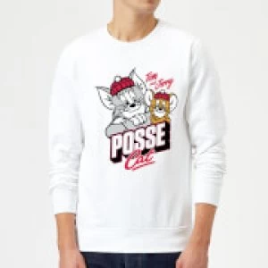 Image of Tom & Jerry Posse Cat Sweatshirt - White - XXL