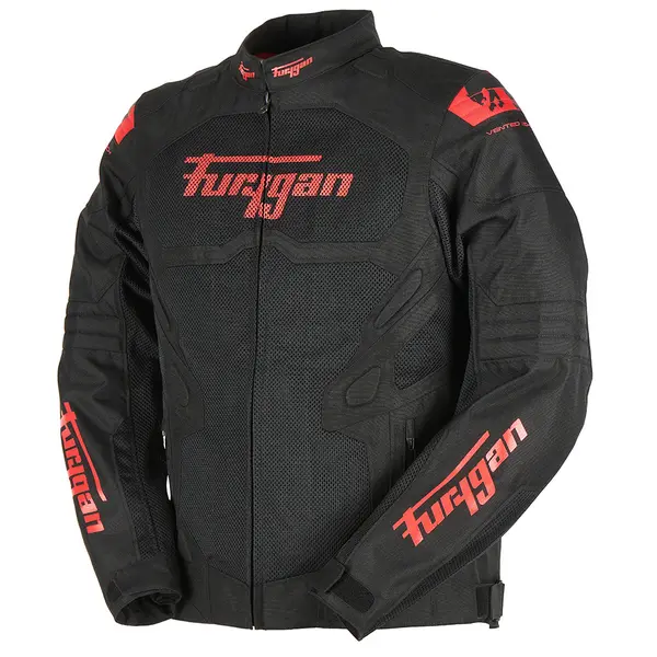 Image of Furygan Atom Vented Evo Jacket Black Red Size XL