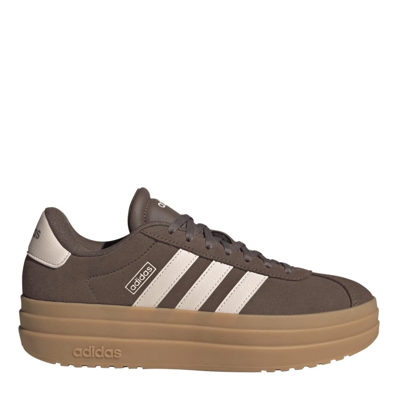 Image of adidas VL Court Bold Womens Trainers Brown/Pink female 7 (40.7)