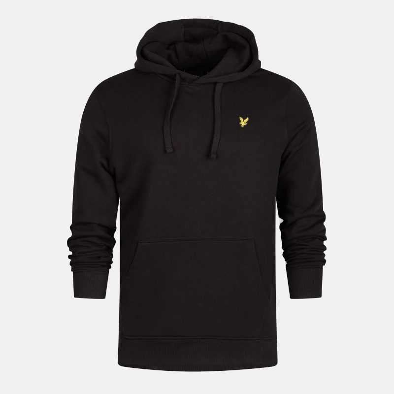 Image of Lyle & Scott Logo Pullover Hoodie Jet Black XL