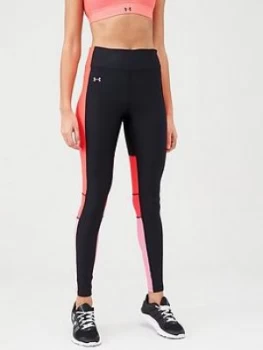 Image of Urban Armor Gear Heatgear Perforation Inset Leggings - Black/Pink, Size Xxl, Women