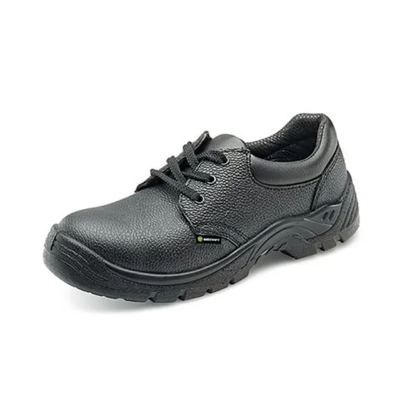 Image of Beeswift Beeswift Safety S1 Steel Toe Lace Up Leather Upper Shoe 1 Pair Black 06.5 CF54BL06.5