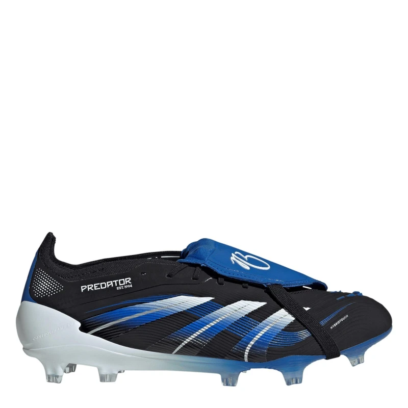 Image of adidas Predator Elite Fold-Over Tongue Firm Ground Football Boots Black/Blue male 8 (42)